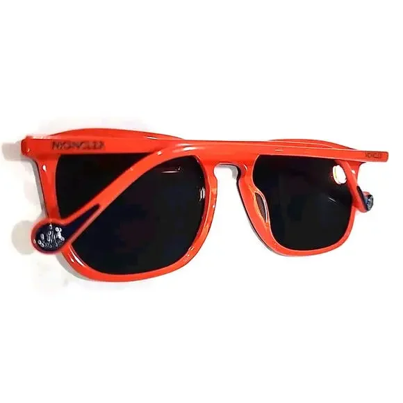 Moncler ML 0150 92L Blue Orange Yellow Square Sunglasses 56-19 150 Italy